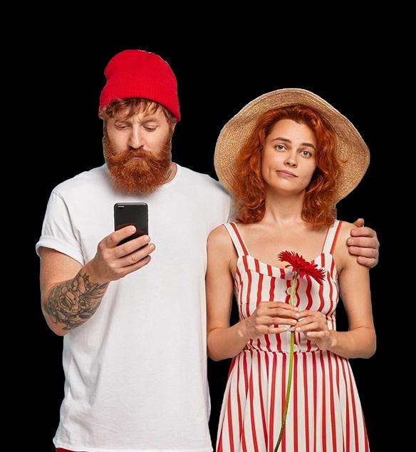 Young couple illustration